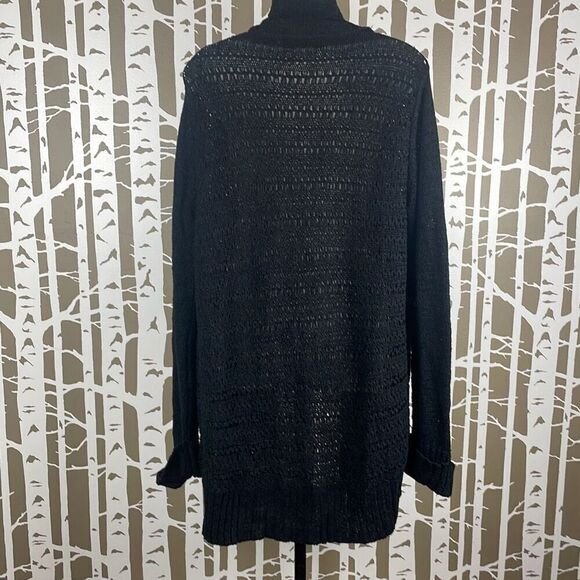 Venue Ribbon Knit Open Front Longline Cardigan Sweater 1X - Picture 3 of 8